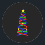 Adesivo DNA Helix Christmas Tree Life Science Biology<br><div class="desc">DNA Helix Christmas Tree Life Science Biology</div>