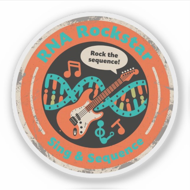 Adesivo DNA Rocker Jamando com o Genoma (Frente)