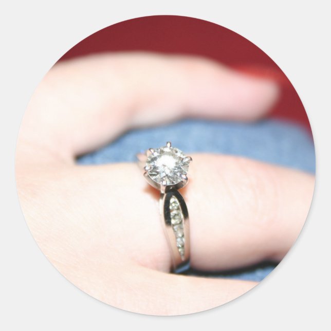 Adesivo do anel casado - Personalizável (Frente)