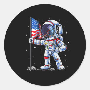 Adesivo Do Astronauta Americano Flag Funny Patrioti