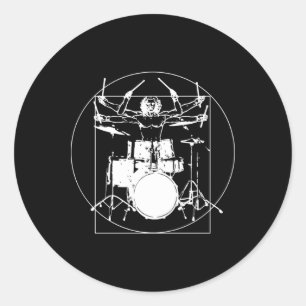 Adesivo do Baterista do Homem Vitruviano 