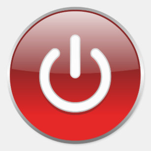 Adesivo do botão liga/desliga vermelho