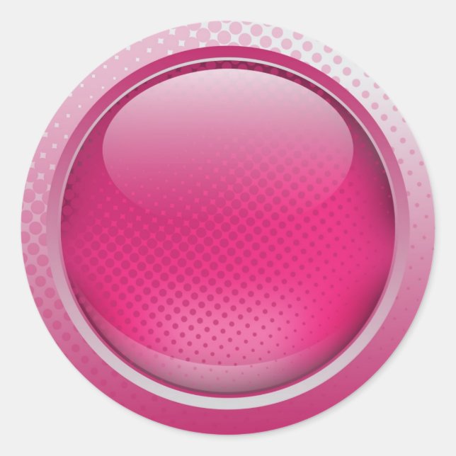 Adesivo do botão rosa quente (Frente)