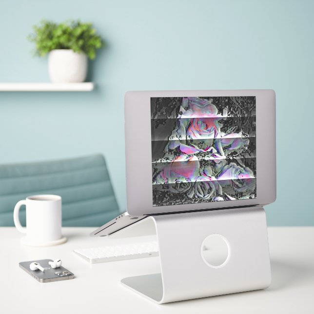 Adesivo do Buquê Techno (Laptop na mesa)