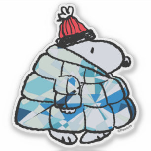 Adesivo do Casaco de Inverno Snoopy