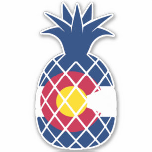 Adesivo do Colorado Flag Pineapple