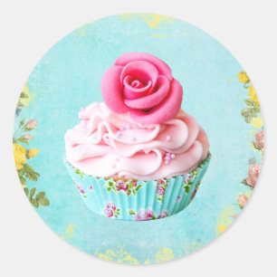 adesivo do cupcake rosa