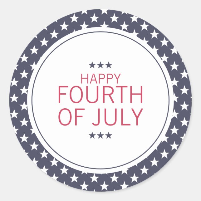 Adesivo do Dia da Independência das Estrelas em 4  (Frente)