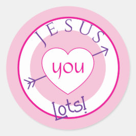 Adesivo do Dia dos Namorados Jesus Te Ama