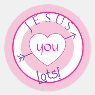 Adesivo do Dia dos Namorados Jesus Te Ama