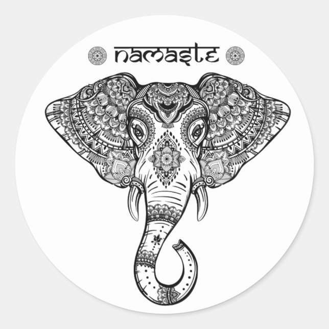 Adesivo do Elefante Mandala (Frente)