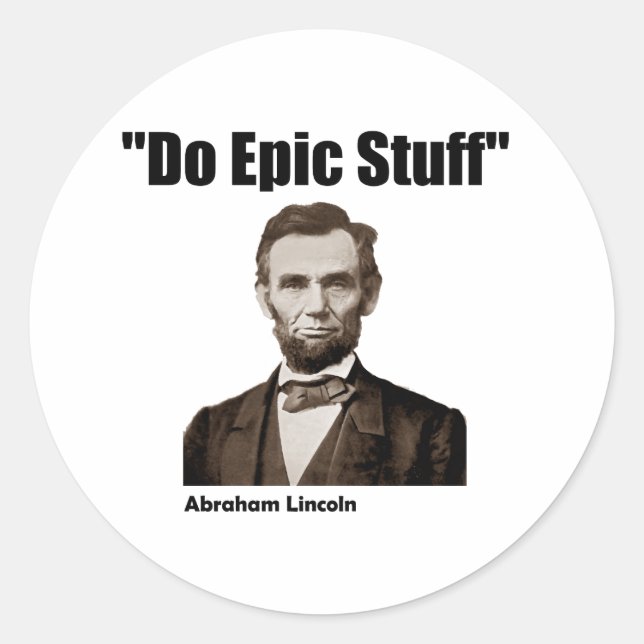 Adesivo Do Epic Study Abraham Lincoln (Frente)