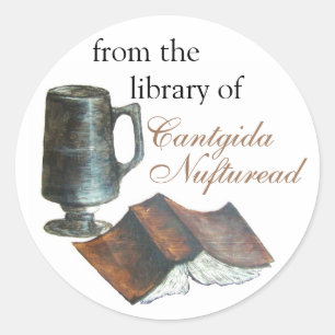 Adesivo do "etiqueta da placa de livro bom livro e de uma