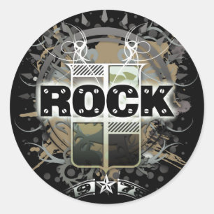 Adesivo Do "etiqueta da rocha vintage" de Rock=Life