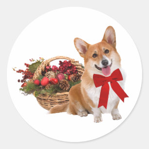 Adesivo Do "etiquetas do Corgi Natal"