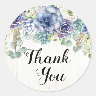 Adesivo Do eucalipto chique do Succulent de Boho casamento