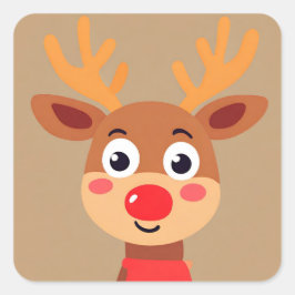 Adesivo do Fofo Rudolph, o Renascer de Nariz Verme