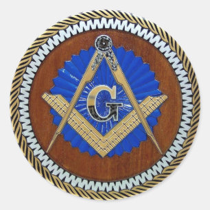 Adesivo do freemason quadrado & compasso da conspiração
