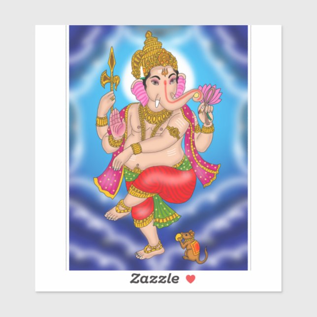 Adesivo do Ganesha Dançante  (Folha)