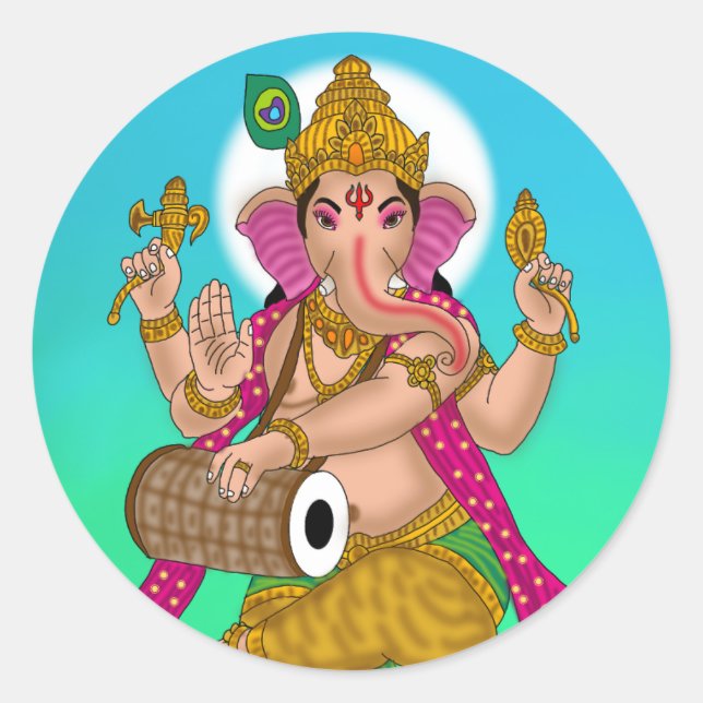 Adesivo do Ganesha Dançante (Frente)