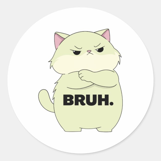 Adesivo do Gato Bruh (Frente)