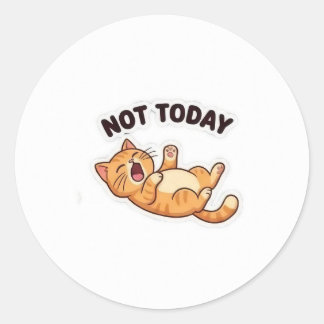 Adesivo do Gato Mal-Humorado Divertido 'Não Hoje!'