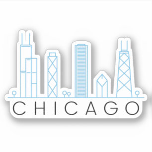 Adesivo do horizonte de Chicago