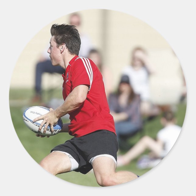 Adesivo do Jogador de Rugby (Frente)