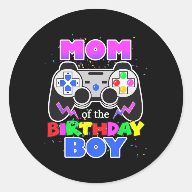 Adesivo Do Jogo de Aniversário Jogo de Aniversário Gamer L (Frente)