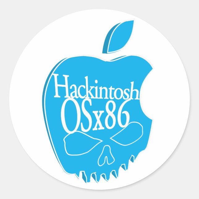 Adesivo do logotipo 3D do Hackintosh OSx86 (Frente)