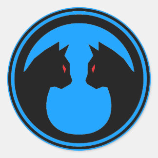 Adesivo do logotipo de gatos em batalha (Folha de 