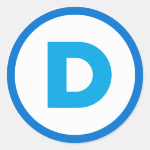 Adesivo do logótipo democrático