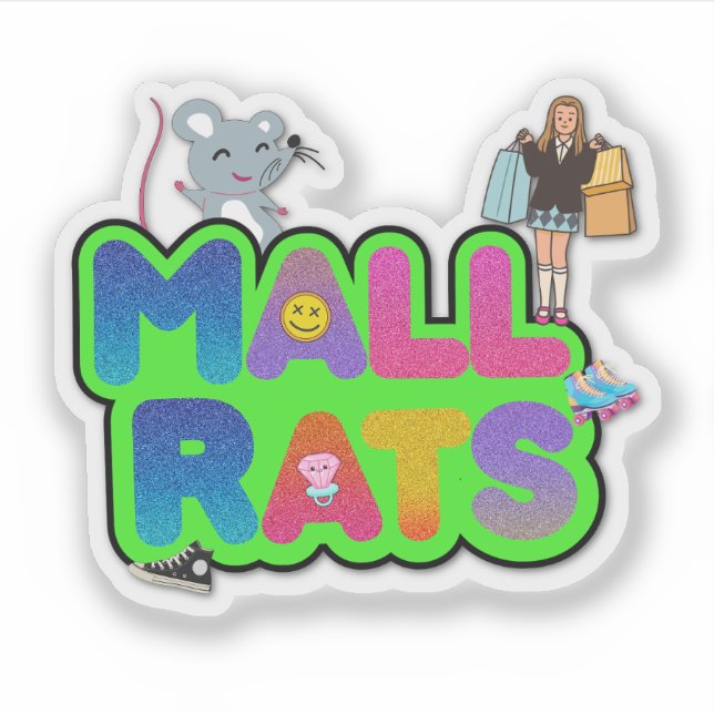 Adesivo do logotipo do Mall Ratz (Frente)