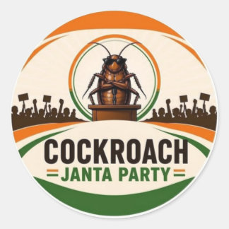Adesivo do Logotipo do Partido Cockroach Janta