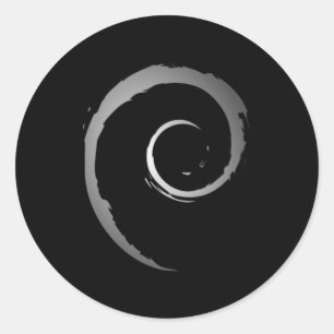 Adesivo do logotipo do Silver Debian Linux