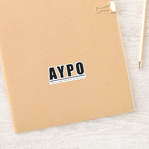 Adesivo do logotipo preto AYPO