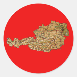 Adesivo do mapa austríaco