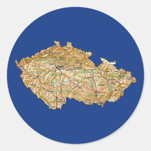Adesivo do mapa checo