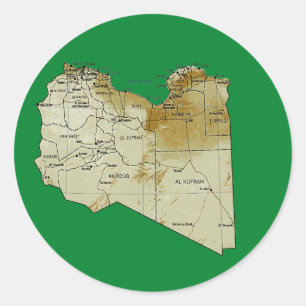 Adesivo do Mapa da Líbia