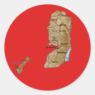 Adesivo do Mapa da Palestina