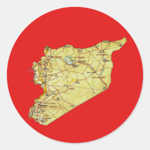 Adesivo do Mapa da Síria