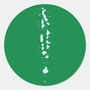 Adesivo do Mapa das Maldivas