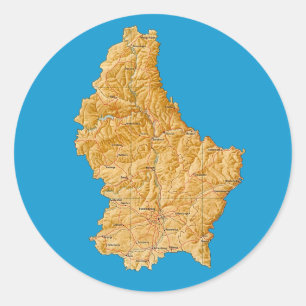 Adesivo do mapa do Luxemburgo