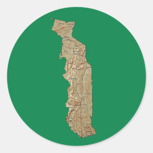 Adesivo do Mapa Togo