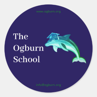 Adesivo do Mascote da Escola Ogburn Azul Escuro