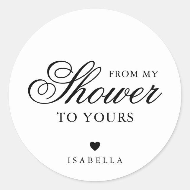 Adesivo Do Meu Chá Ao Seu Chá de panela Elegante (Frente)