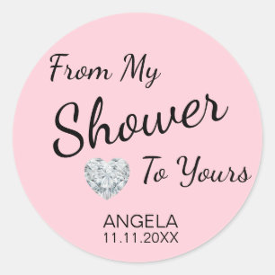 Adesivo Do Meu Chá Ao Seu Chá de panela Rosa