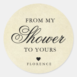 Adesivo Do Meu Chuveiro Para o Seu Chá de Noiva Vintage