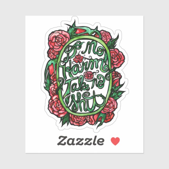 Adesivo Do No Harm take no SH Pagan Wiccan Art (Folha)
