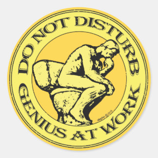 Adesivo Do Not Disturb, Genius At Work (Colour stamp)